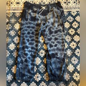 Aeropostale Blue and Black Tye Dye  Sweatpants